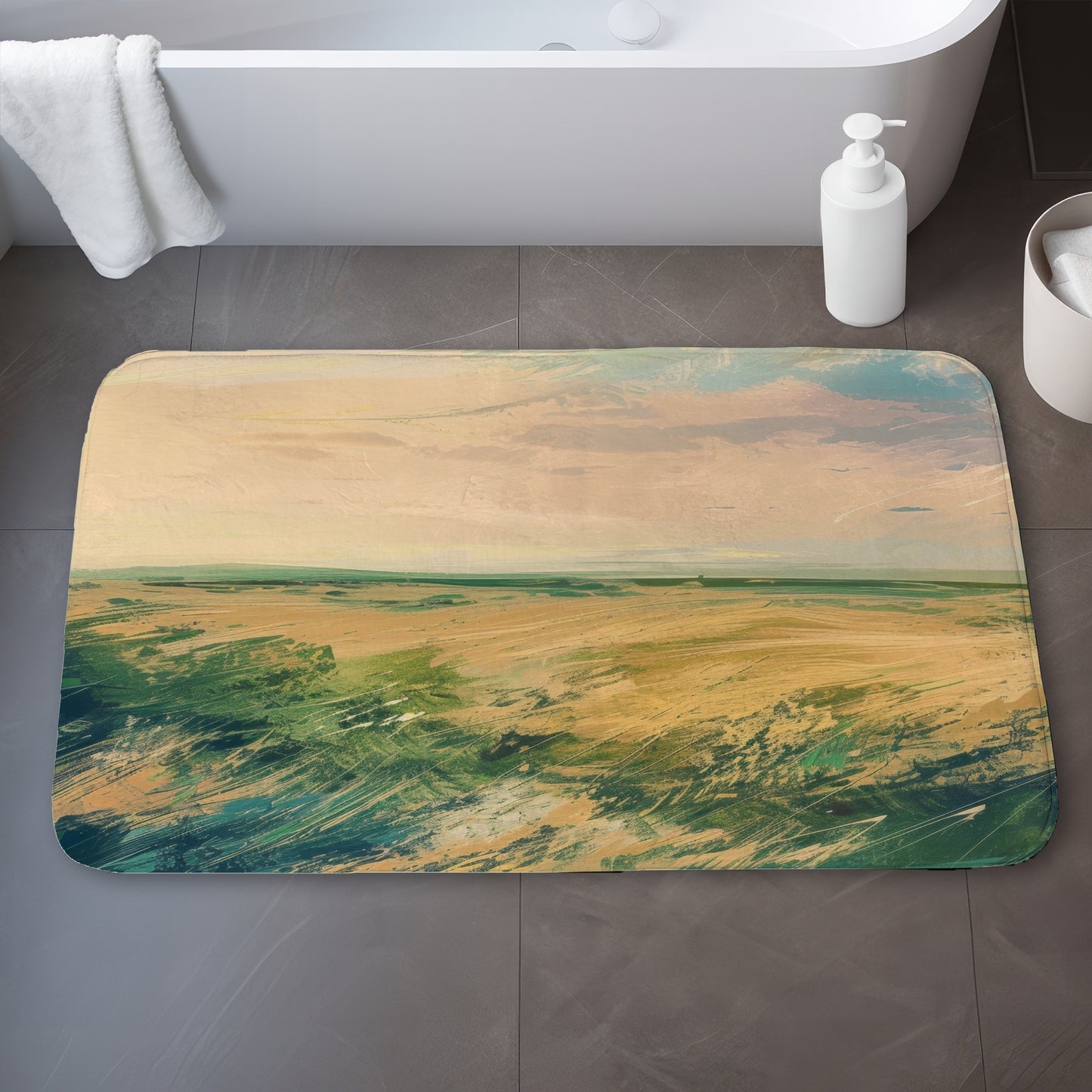 Evening in the field - 17"x24" Bath mat