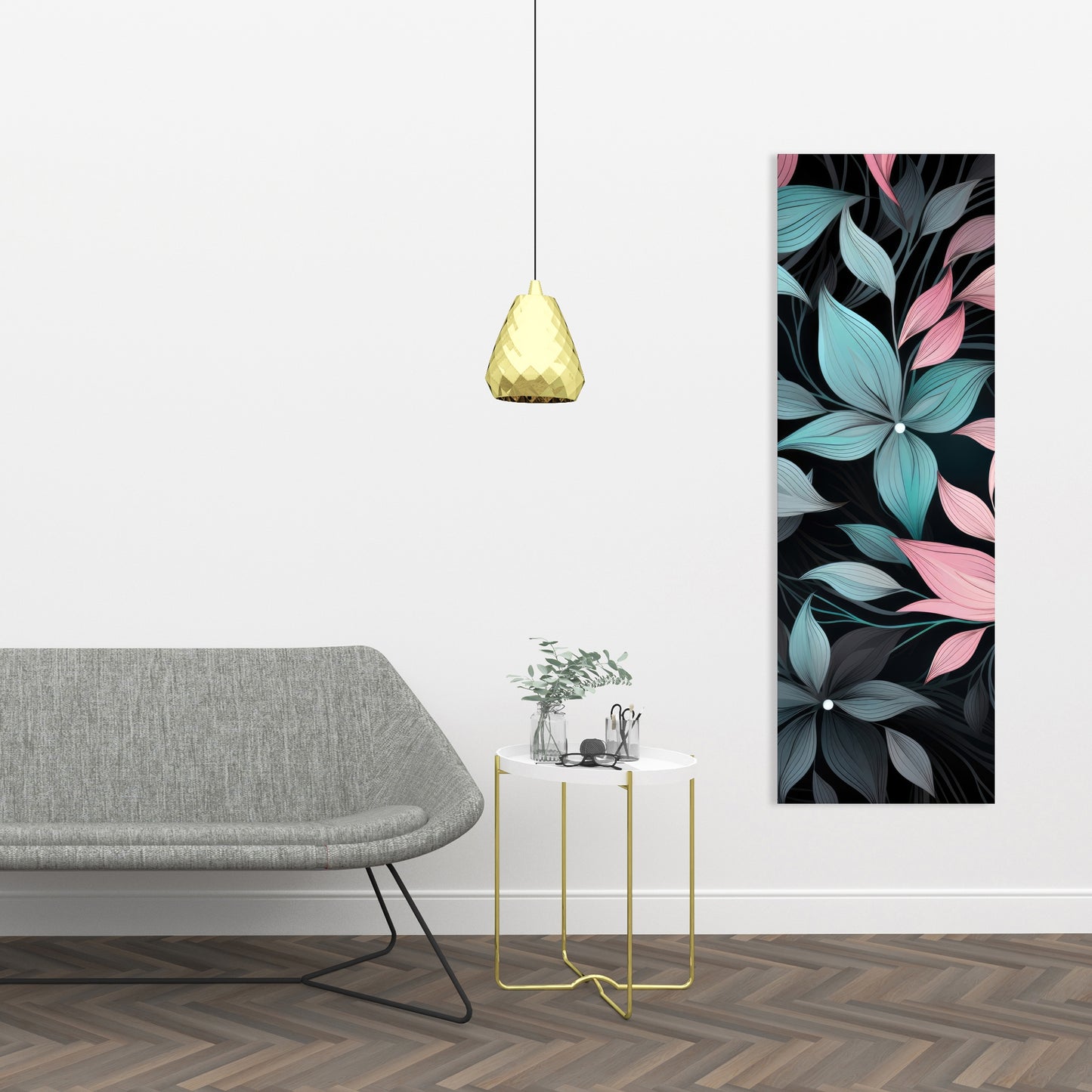 Desaturated flowers - 32"x32" Canvas