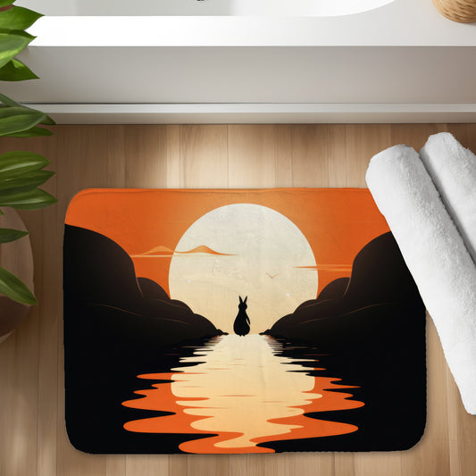 Running away - 17"x24" Bath mat