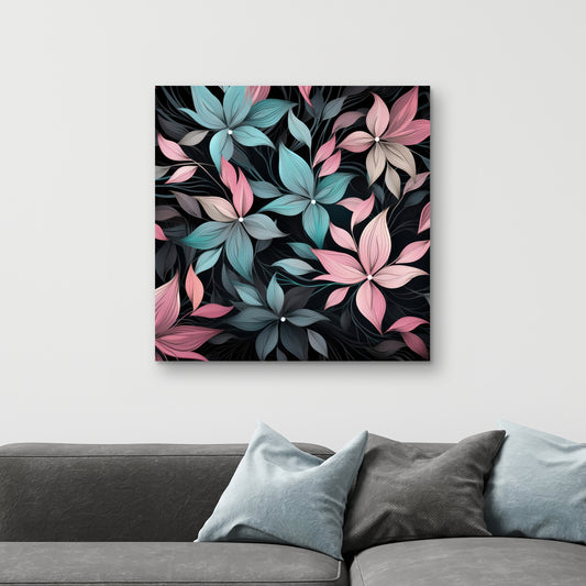 Desaturated flowers - 32"x32" Canvas