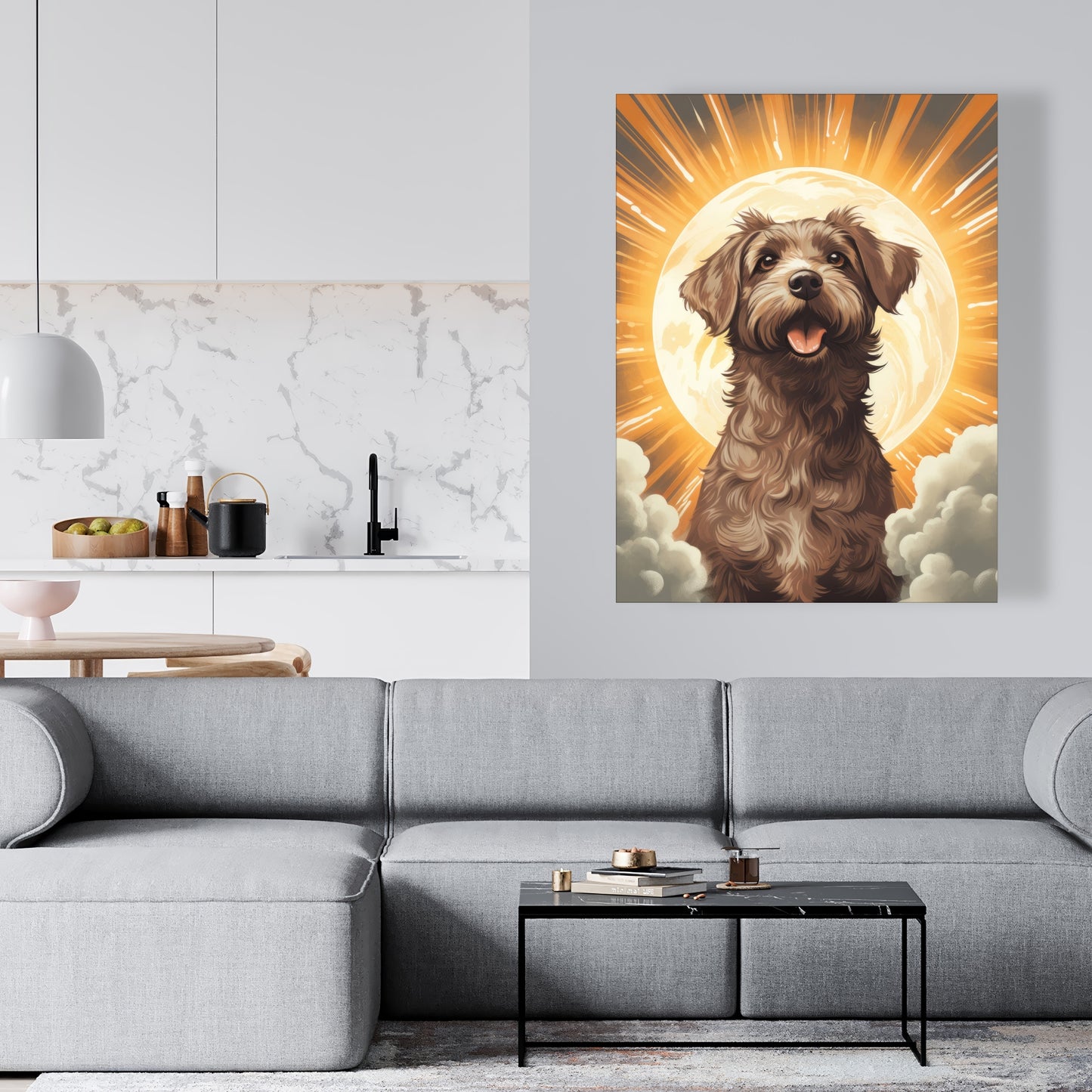 Pupper - Orange Canvas Art for Stylish Home Decor