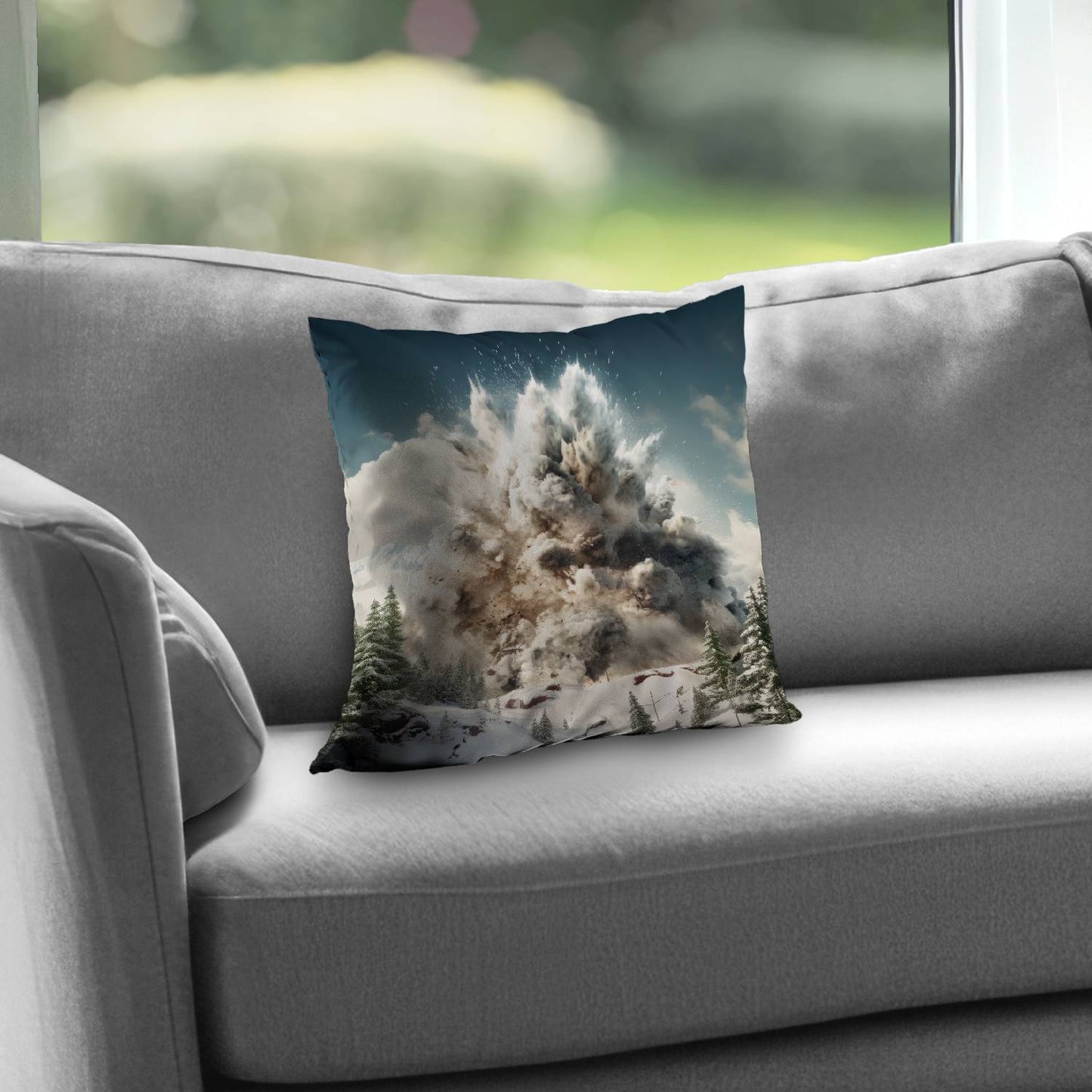 Ruined Excursion Gray Poly Twill Throw Pillow Insert | Home Decor