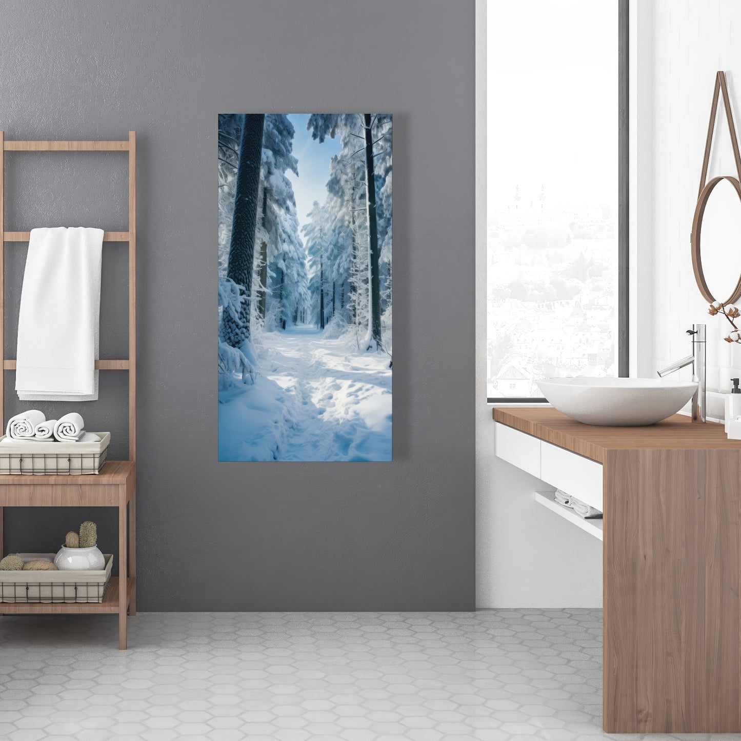 Cold forest - 32"x32" Canvas