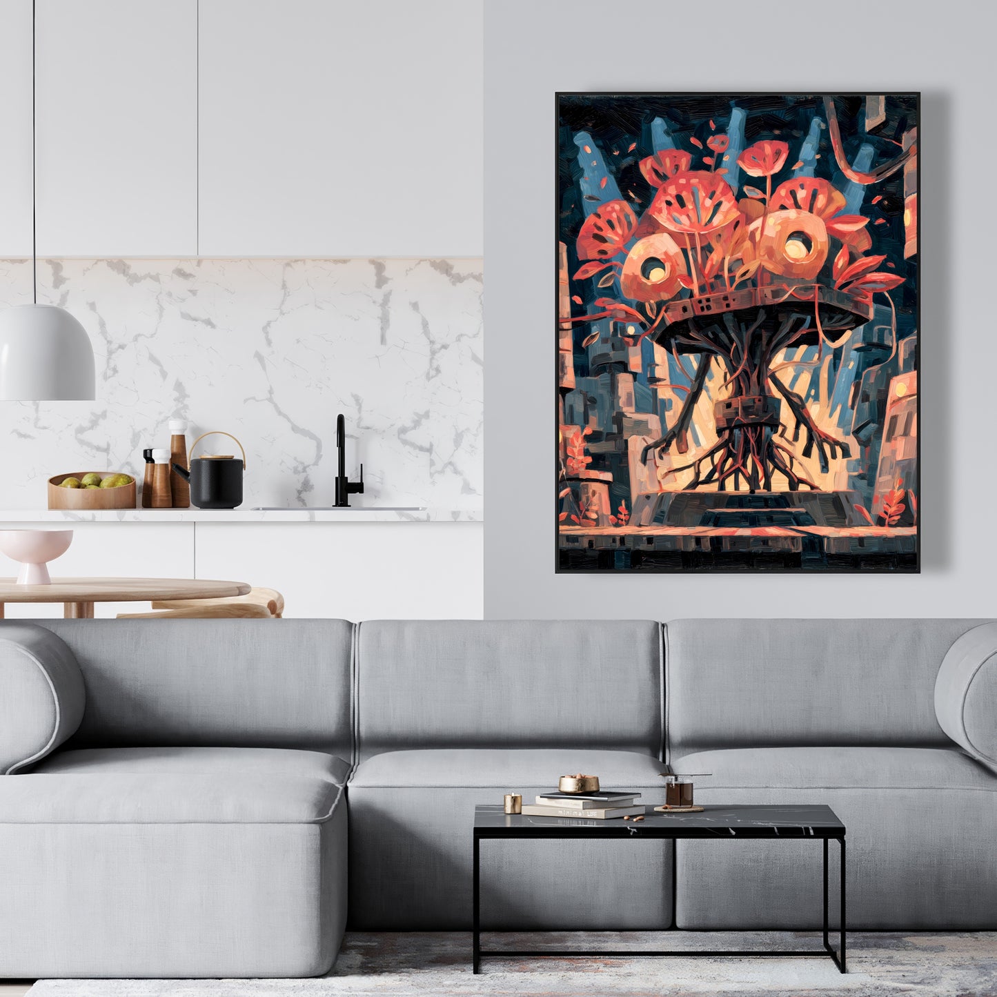 Dystopic nature - 24"x24" Framed canvas