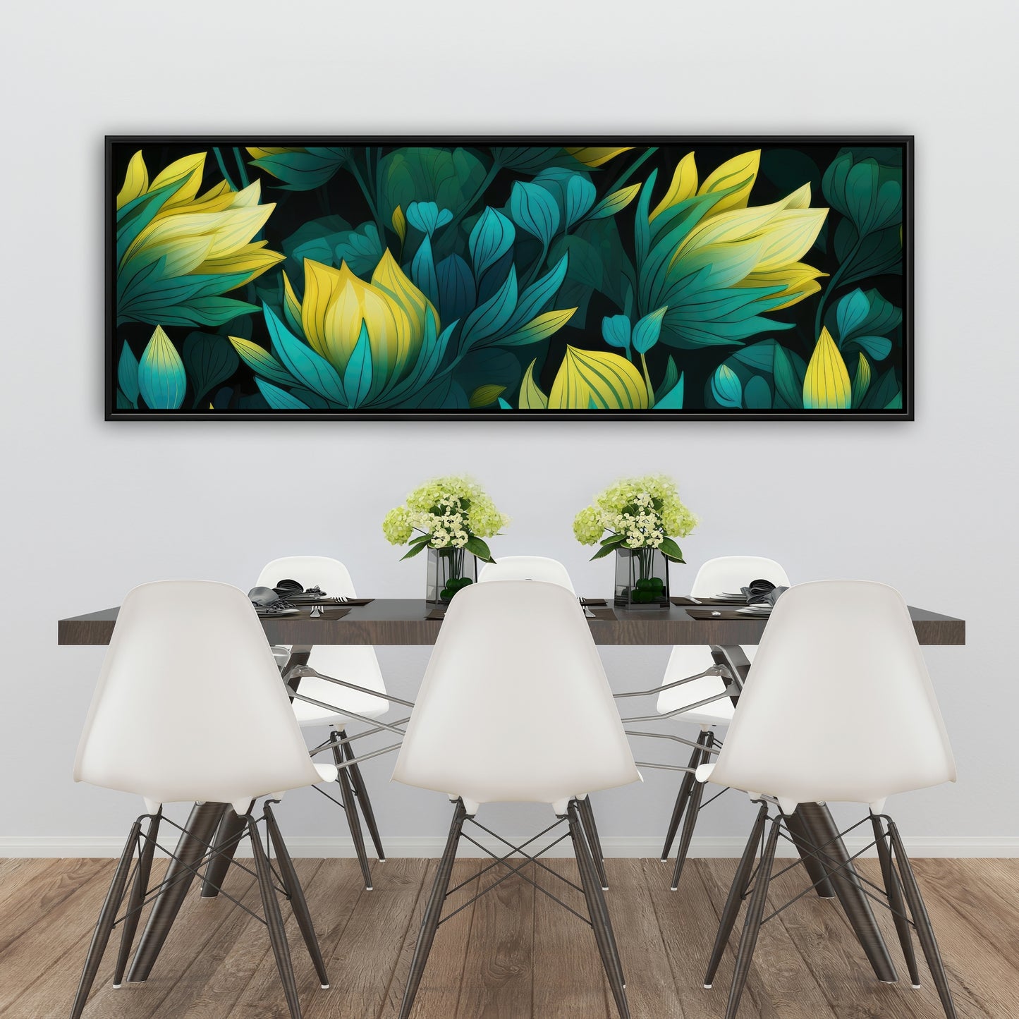 Intense Bloom - Yellow Framed Canvas for Home Decor