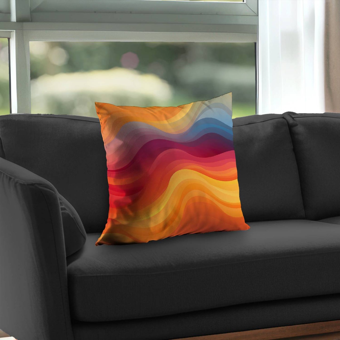 Cloudy Sky Blue Poly Twill Throw Pillow Insert for Home Decor