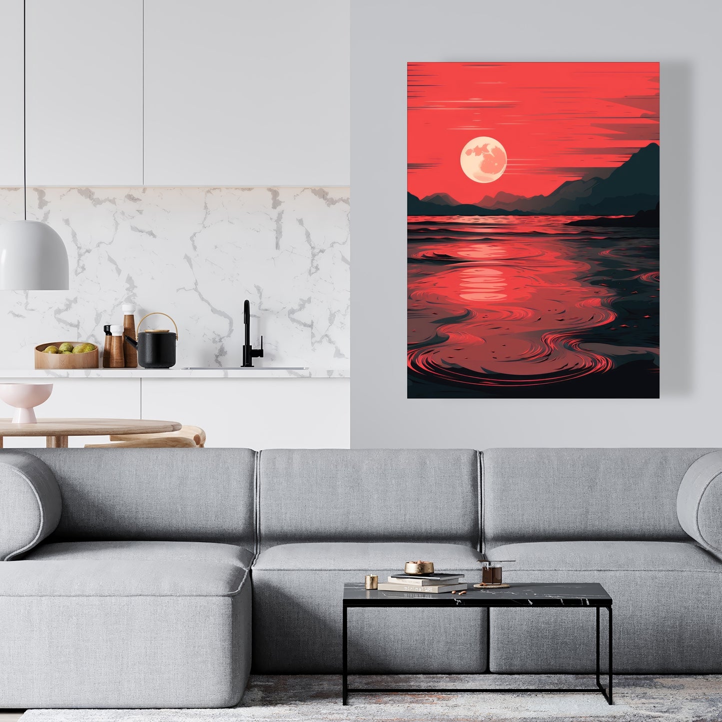 Bloody tides - 32"x32" Canvas