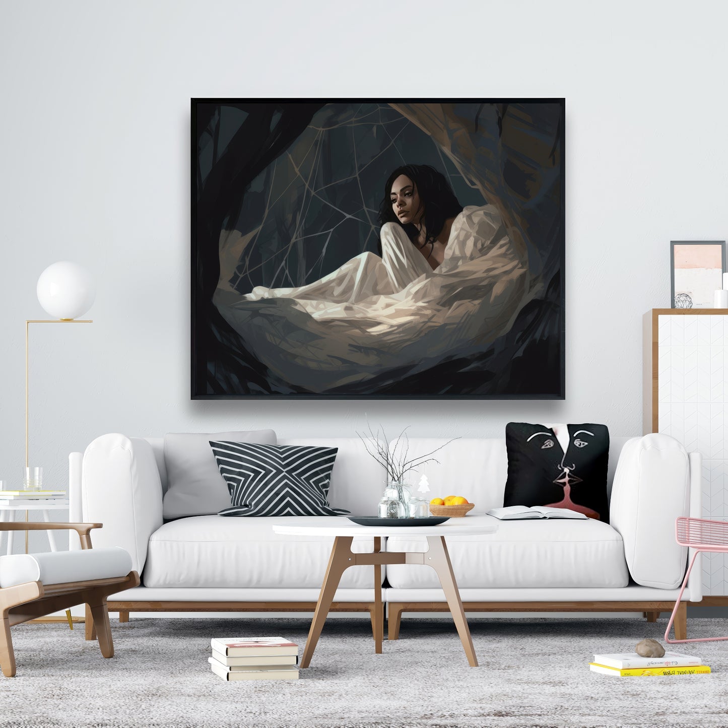 Spider princess - 36"x36" Framed canvas