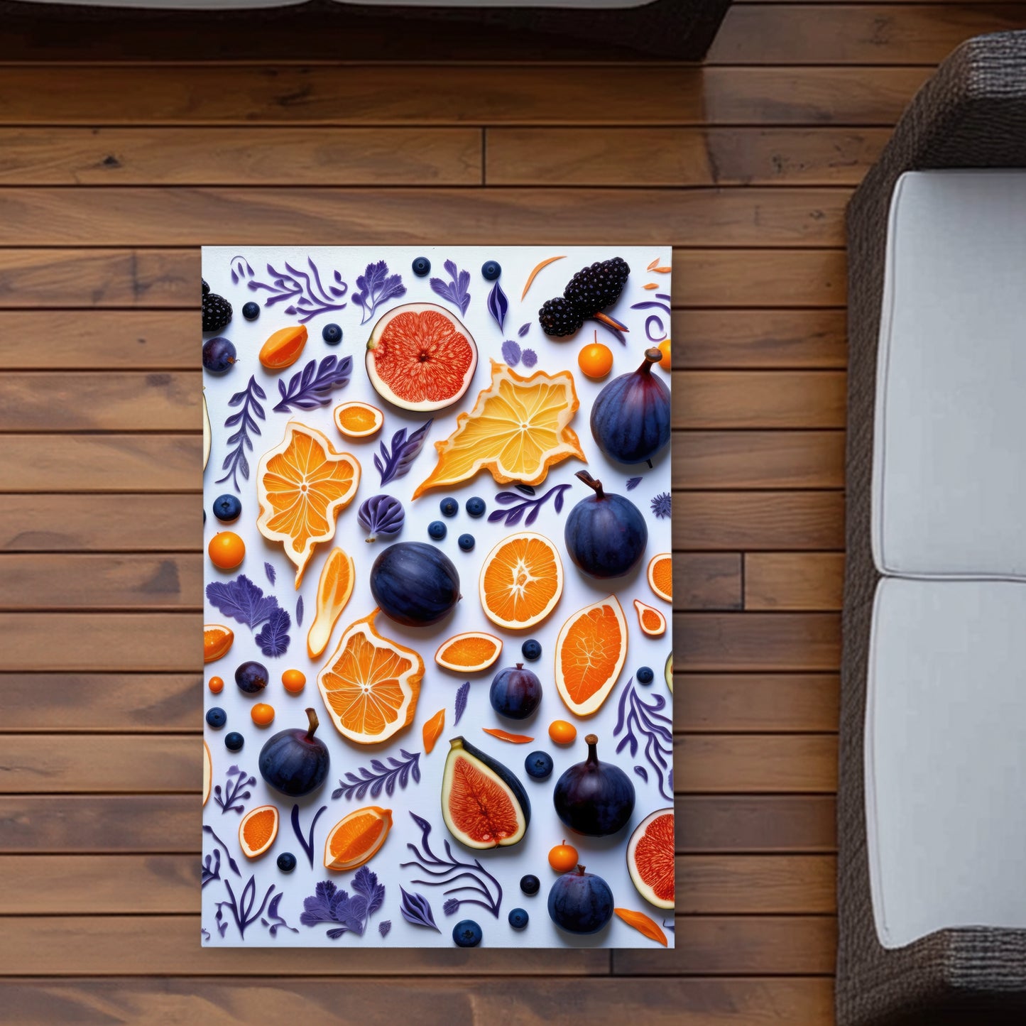 Fruity Skins Blue Outdoor Area Rug for Home Decor | Stylish Rugs