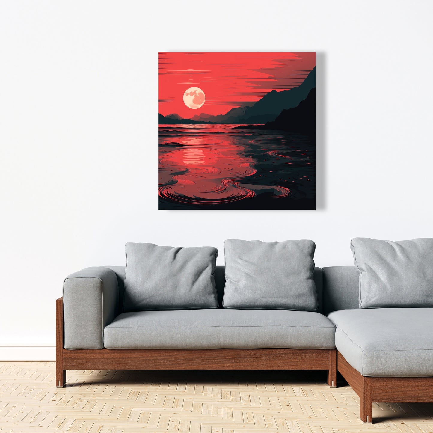 Bloody tides - 32"x32" Canvas