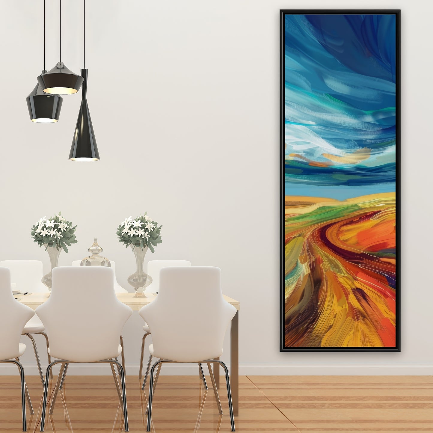 Land flow - 36"x36" Framed canvas