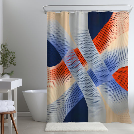 Abstract threading - Shower Curtain