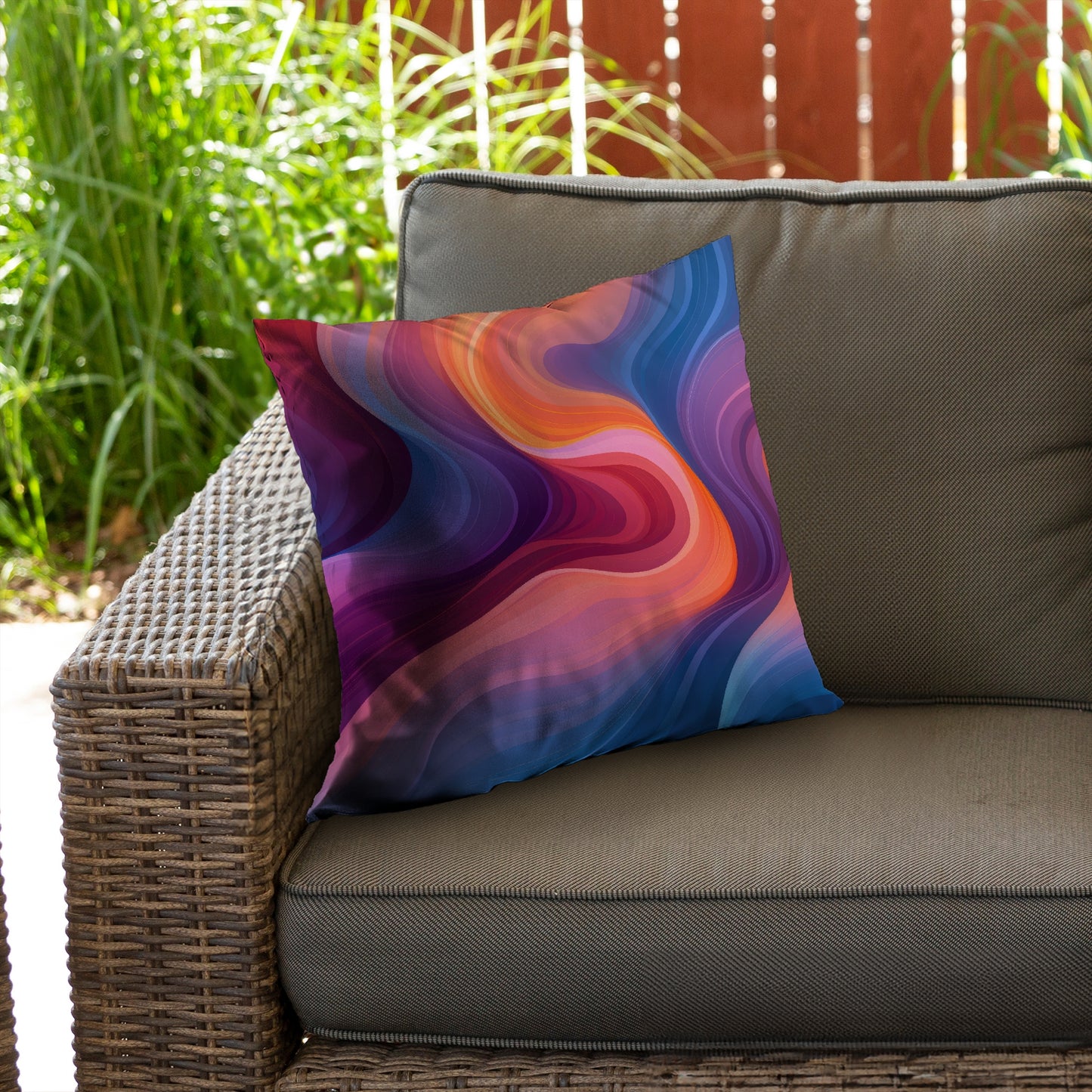 Purple Haze - Orange Poly Twill Throw Pillow Insert | Home Decor