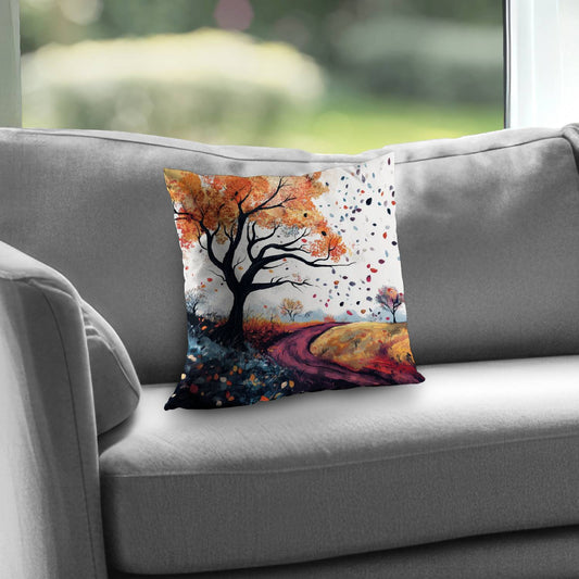 Blowing leaves - Throw Pillow
