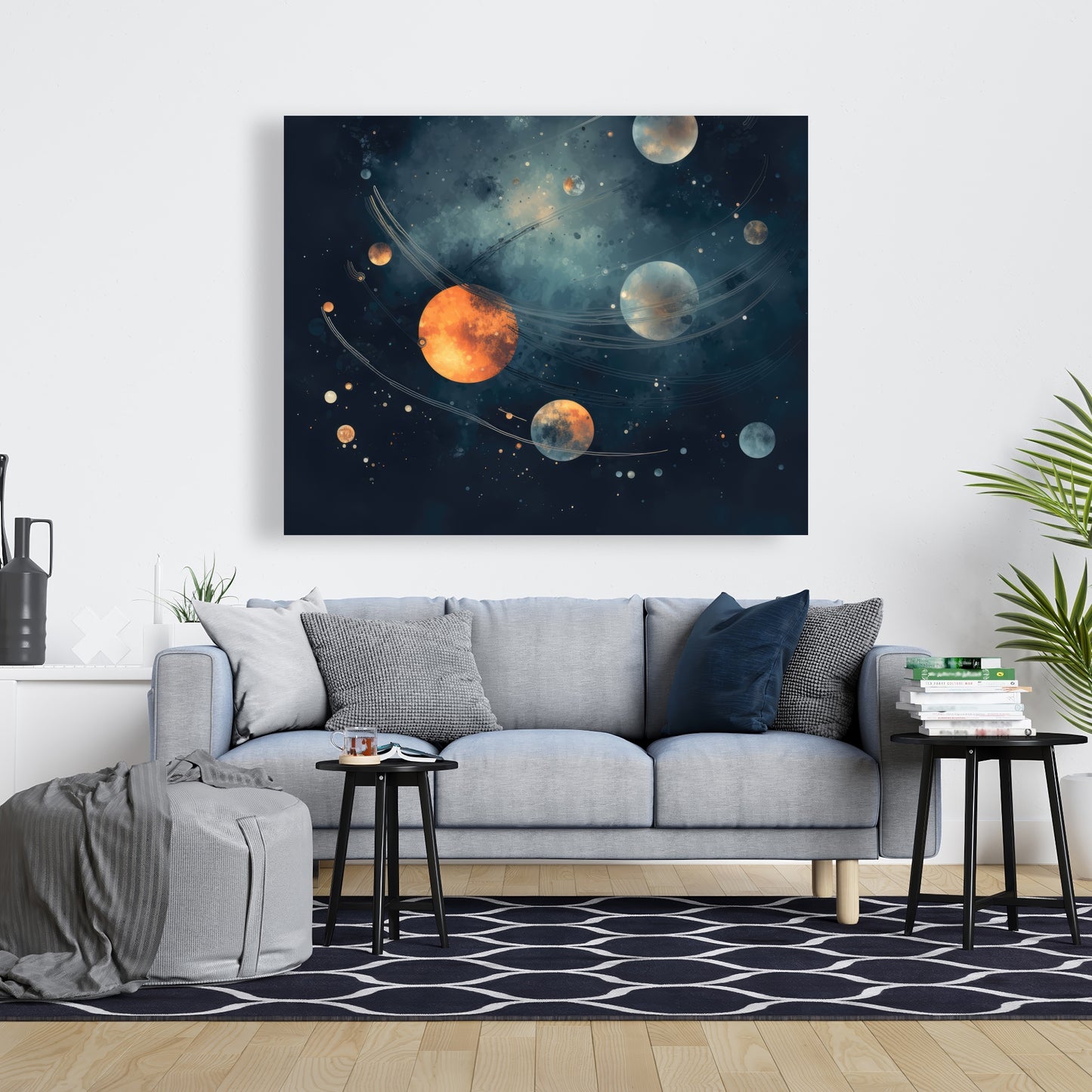 Deep Exploration Blue Canvas | Stunning Home Decor Art