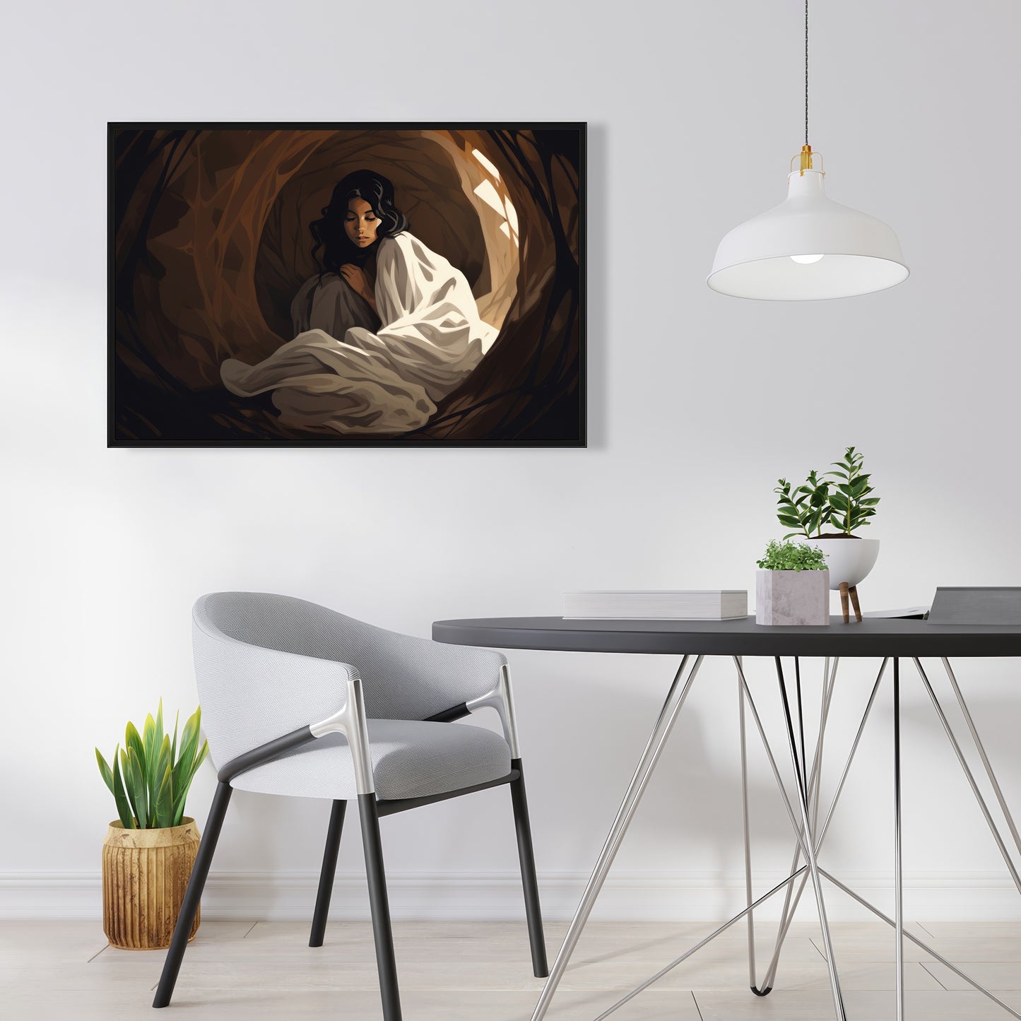 Warm embrace - 36"x36" Framed canvas