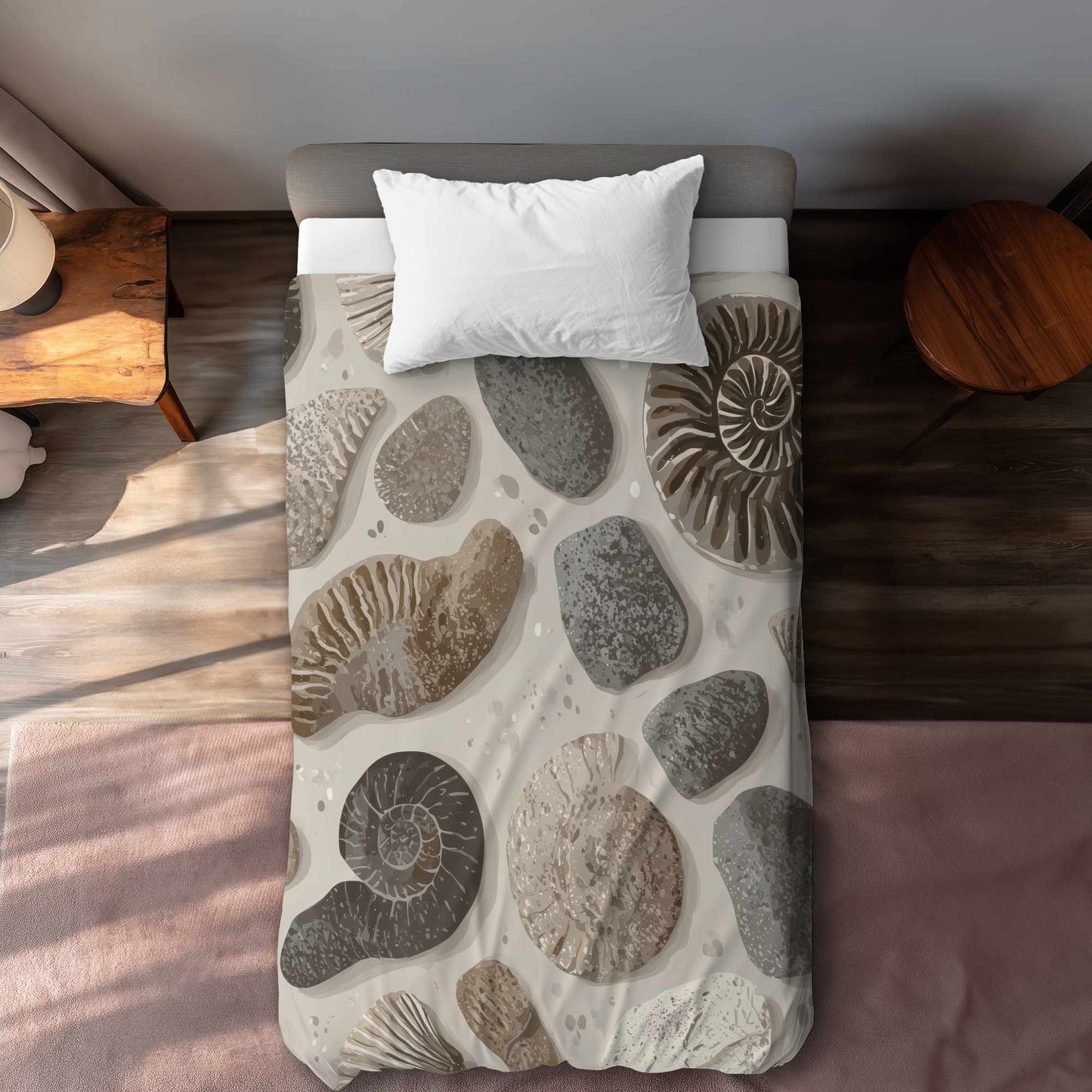 Housse de couette intemporelle Fossil Flow | Décoration intérieure élégante