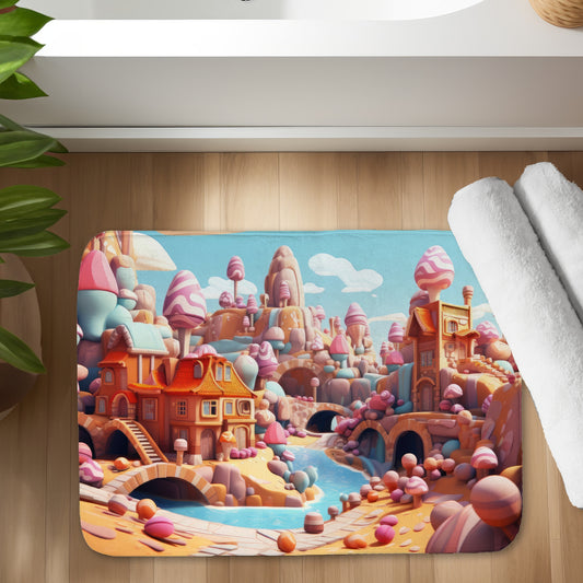 Sweet Kingdom Orange Bath Mat for Stylish Home Decor