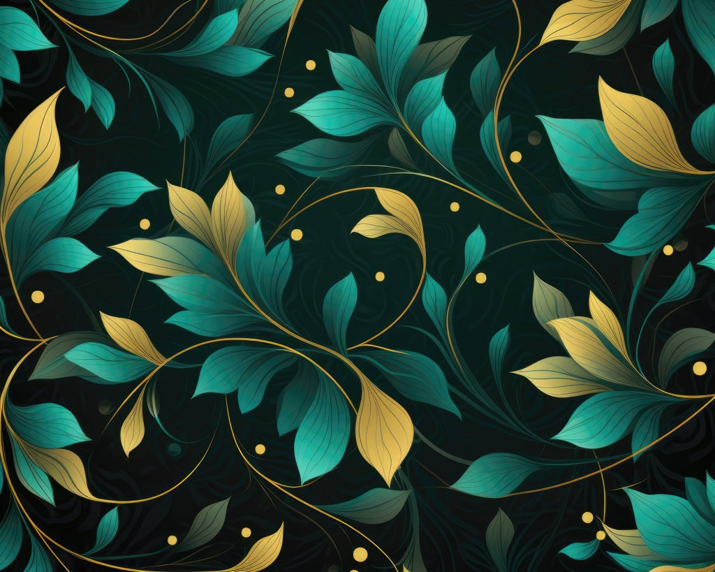 Twirling Twigs - Turquoise Polyester Placemat for Home Decor