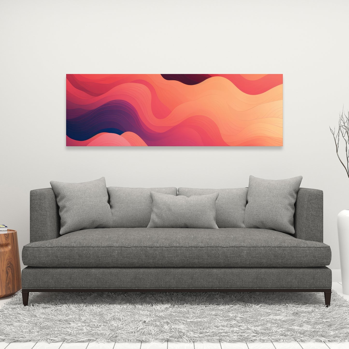 Ethereal Smoke - Pink Canvas Art for Elegant Home Decor