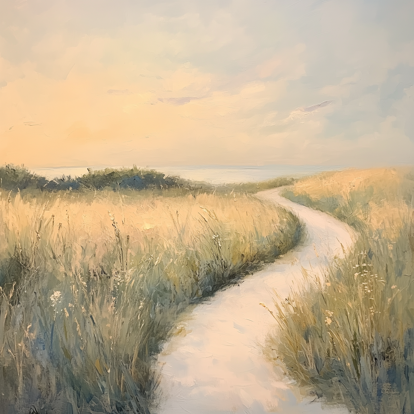 Soft breeze - 24"x24" Framed canvas