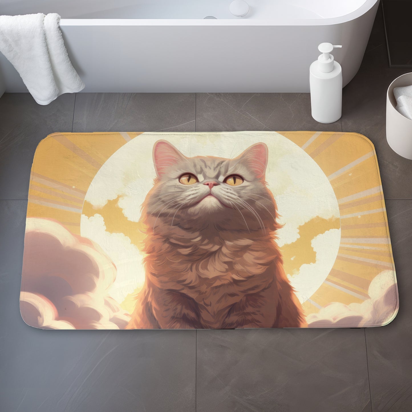 Intangible purr - 17"x24" Bath mat