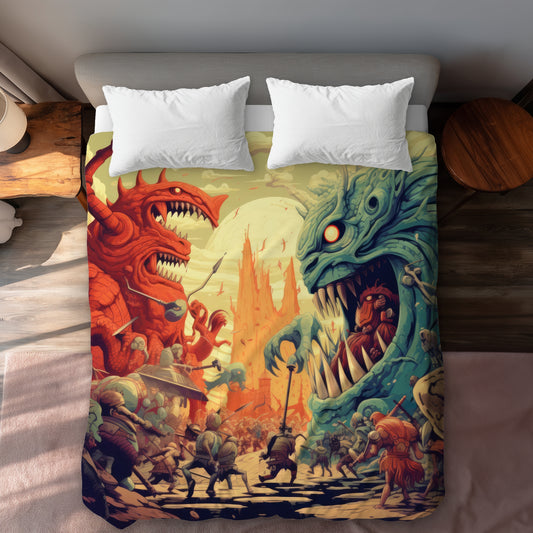 Colossi Turquoise Duvet Cover - Elegant Home Decor Choice