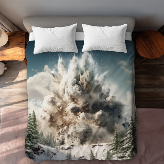Ruined Excursion Green Duvet Cover | Stylish Home Decor