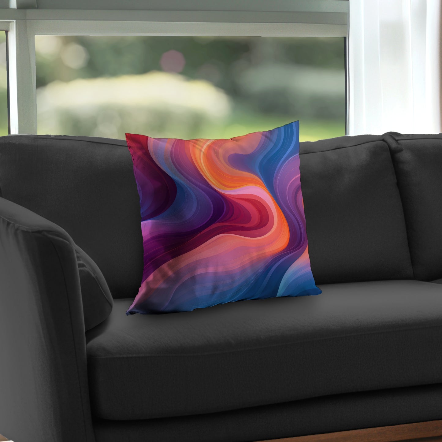 Purple Haze - Orange Poly Twill Throw Pillow Insert | Home Decor