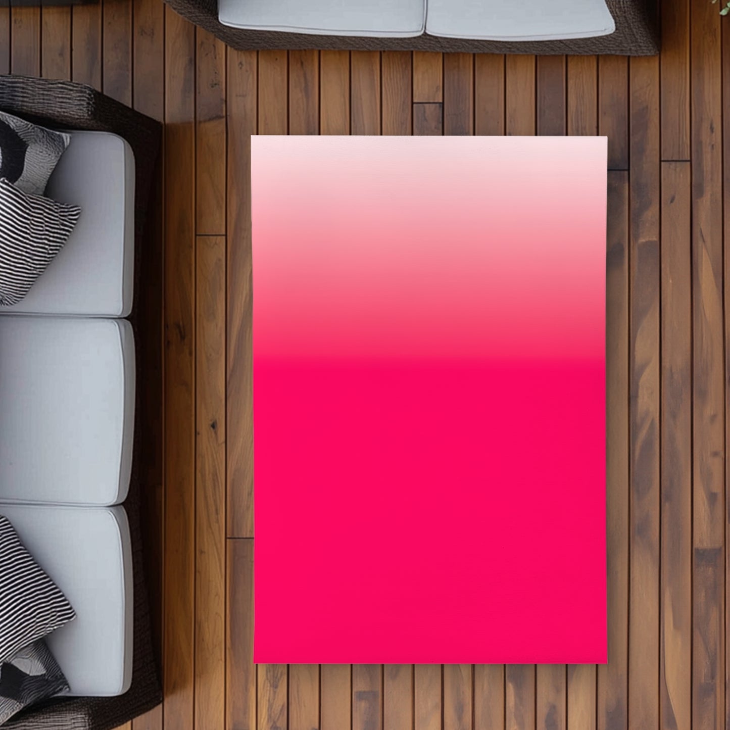 Delicate Magenta Gradient - Pink Outdoor Area Rug for Home Decor