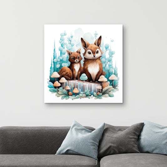 Two pals - 32"x32" Canvas