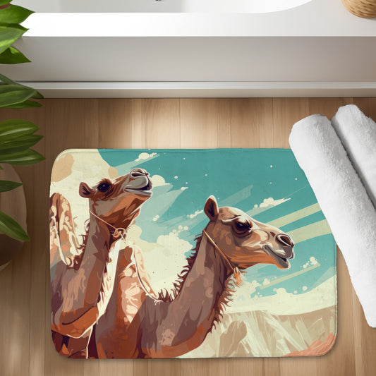 Two Camels Brown Bath Mat - Stylish Home Decor Accent