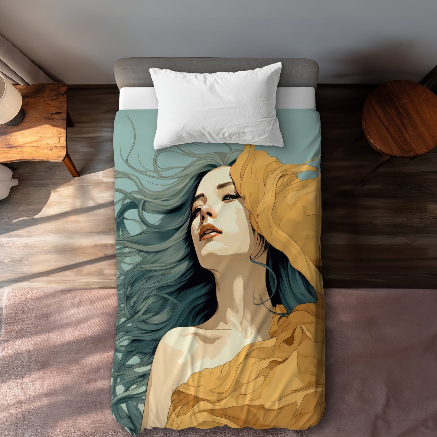 Sensual flow Gray Duvet Cover - Elegant Home Decor | Cozy Style