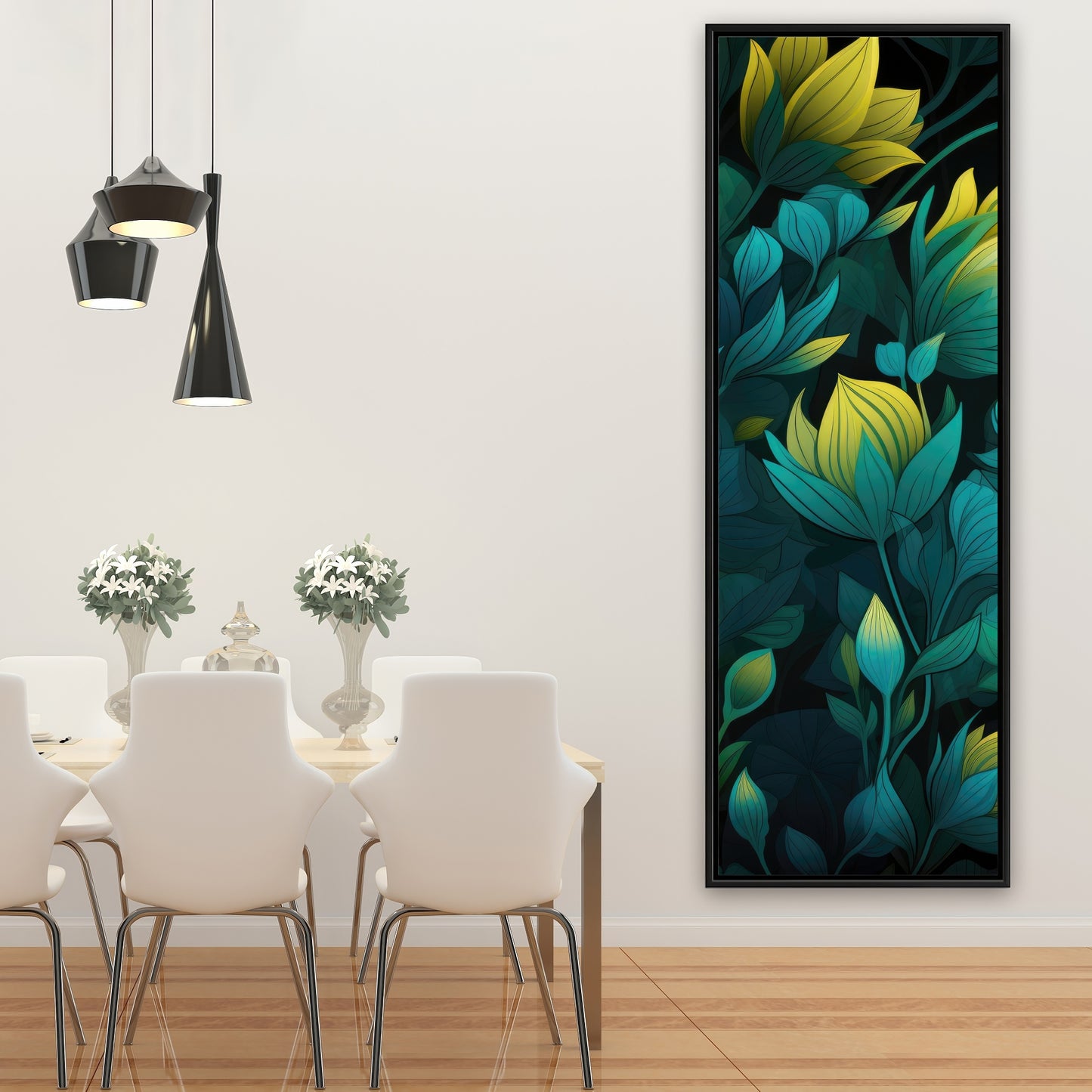 Intense Bloom - Yellow Framed Canvas for Home Decor