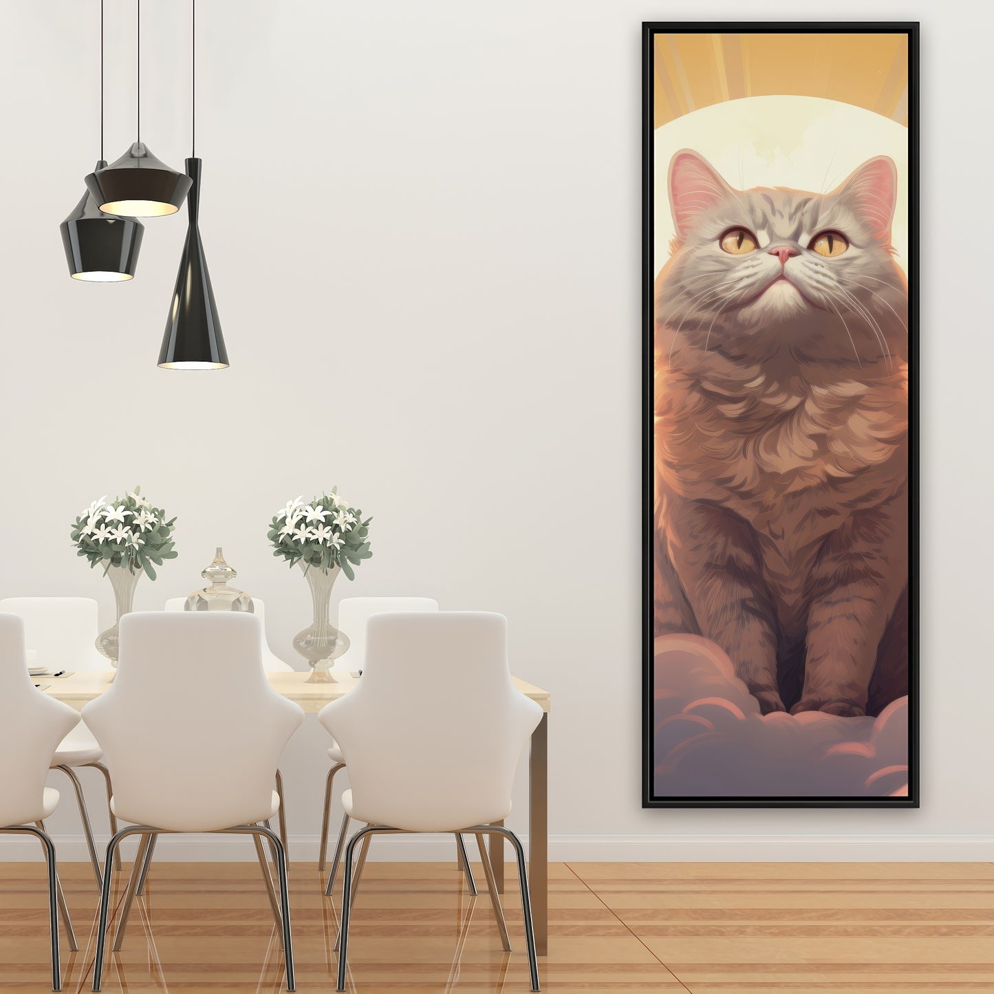 Intangible purr - 36"x36" Framed canvas