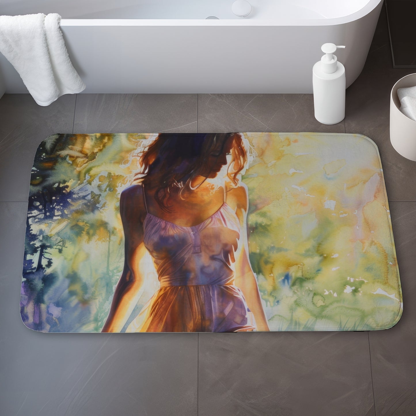 Out of the water - White Bath Mat for Home Decor | Soft & Stylish