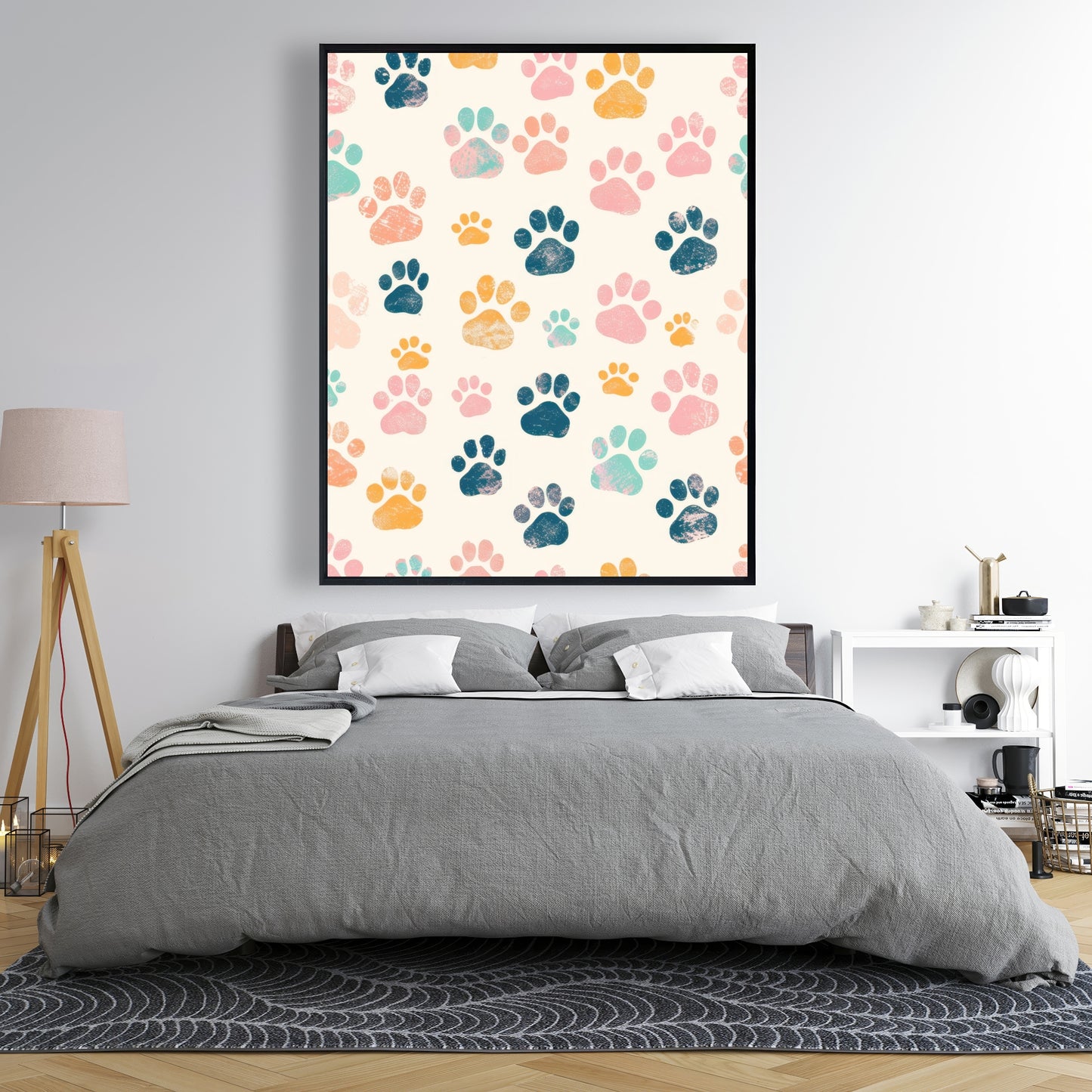 Cute paws - 36"x36" Framed canvas