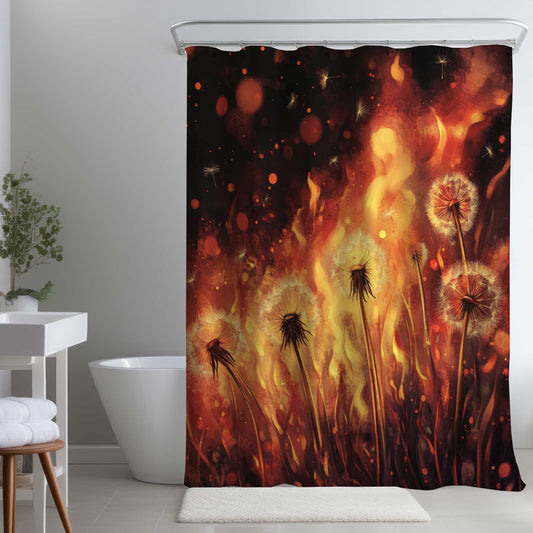 Rideau de douche Dandy Fire | Décoration intérieure élégante et imperméable