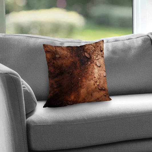 Digging Brown Poly Twill Throw Pillow Insert for Home Decor