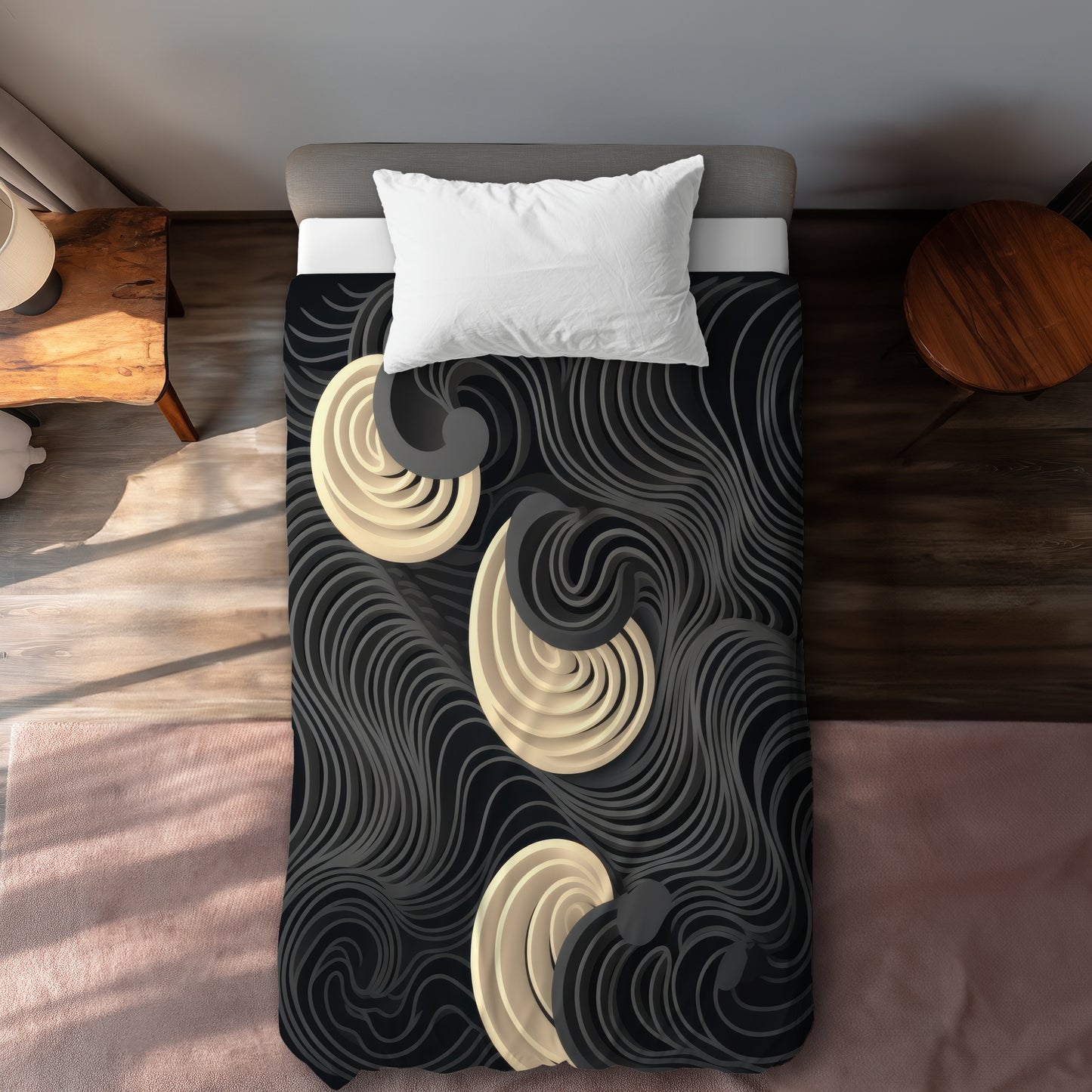 Layers Black Duvet Cover - Stylish Home Decor Essentials