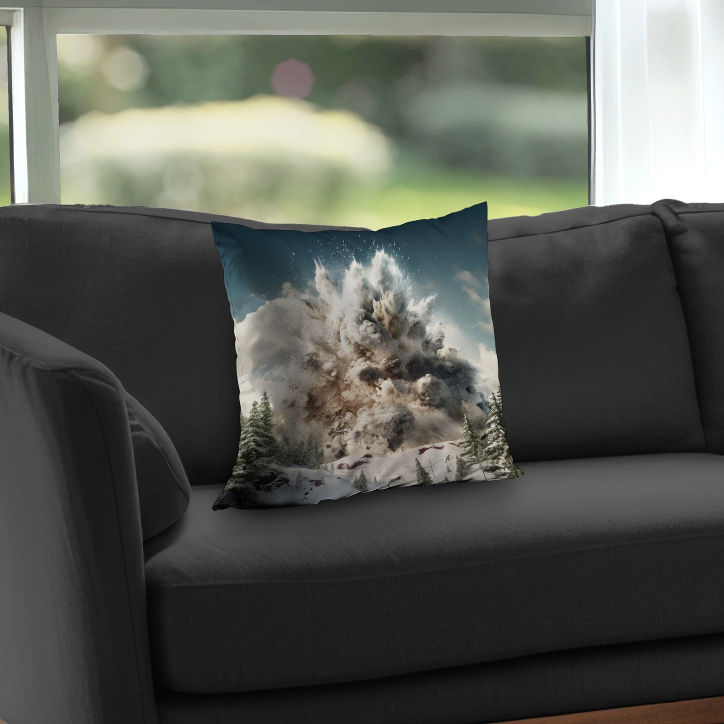 Ruined Excursion Gray Poly Twill Throw Pillow Insert | Home Decor