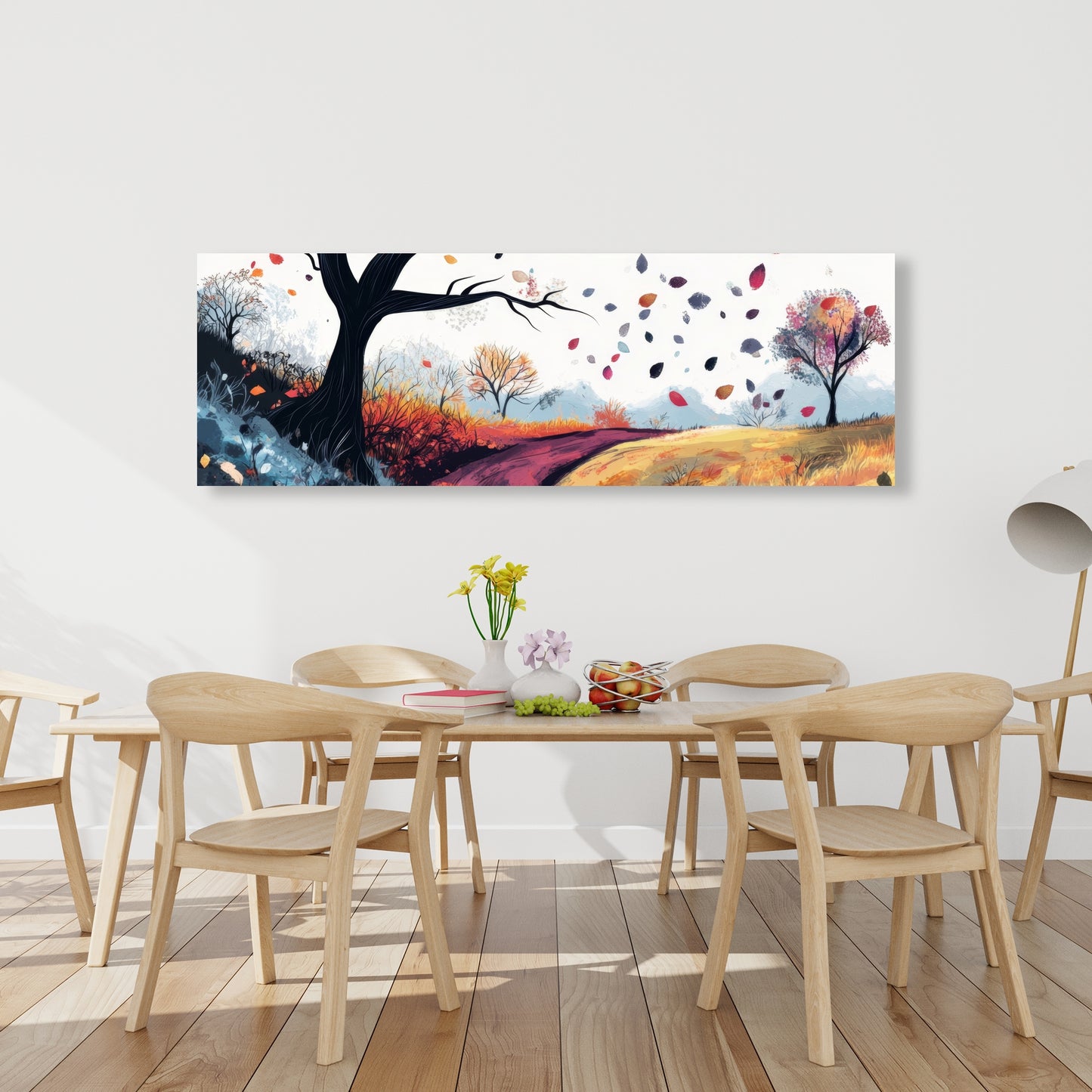 Blowing leaves - 32"x32" Canvas