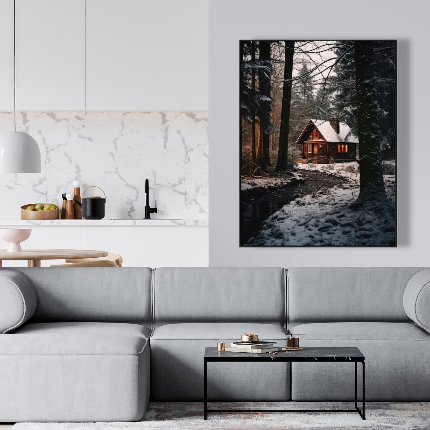 By the river - 36"x36" Framed canvas
