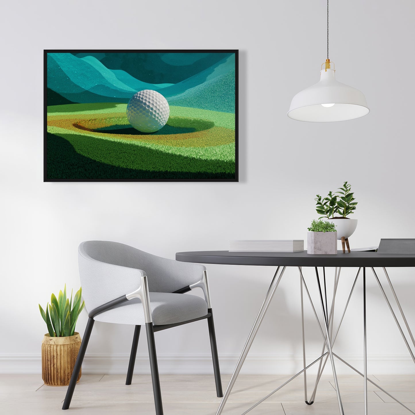 Landing Office Object Framed Canvas for Home Decor | Art