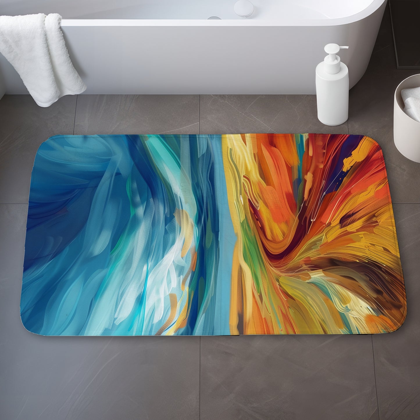 Land flow - 17"x24" Bath mat