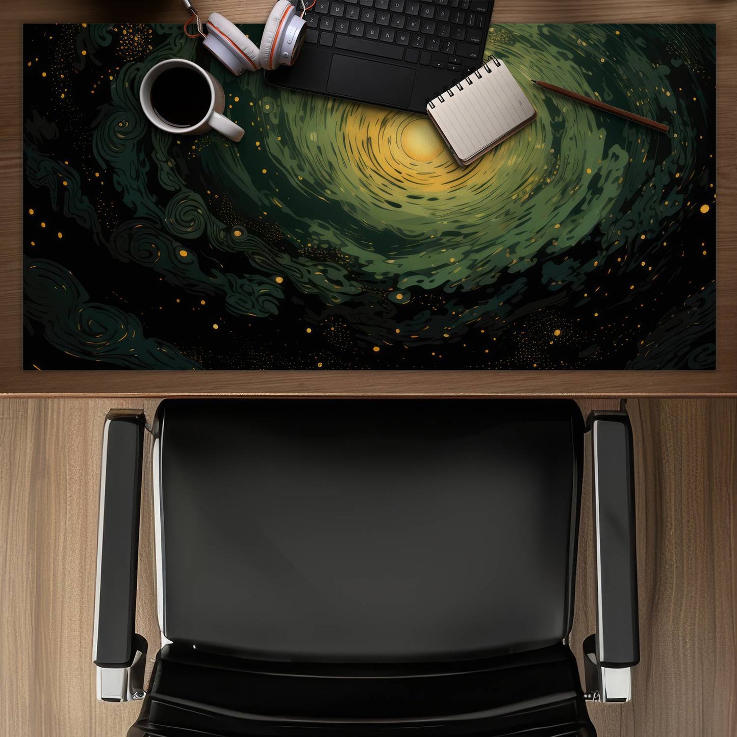 Swirling gases - Yellow gaming mat for home decor | Stylish Design