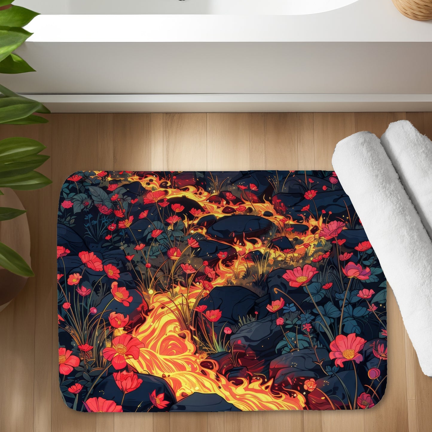 Dodging nature - 17"x24" Bath mat