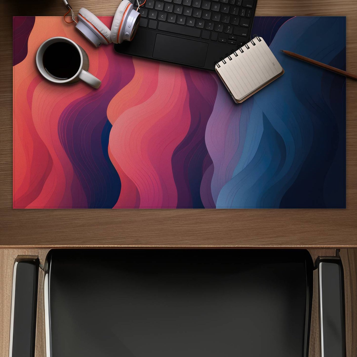 Ethereal Smoke - Blue Gaming Mat for Stylish Home Decor