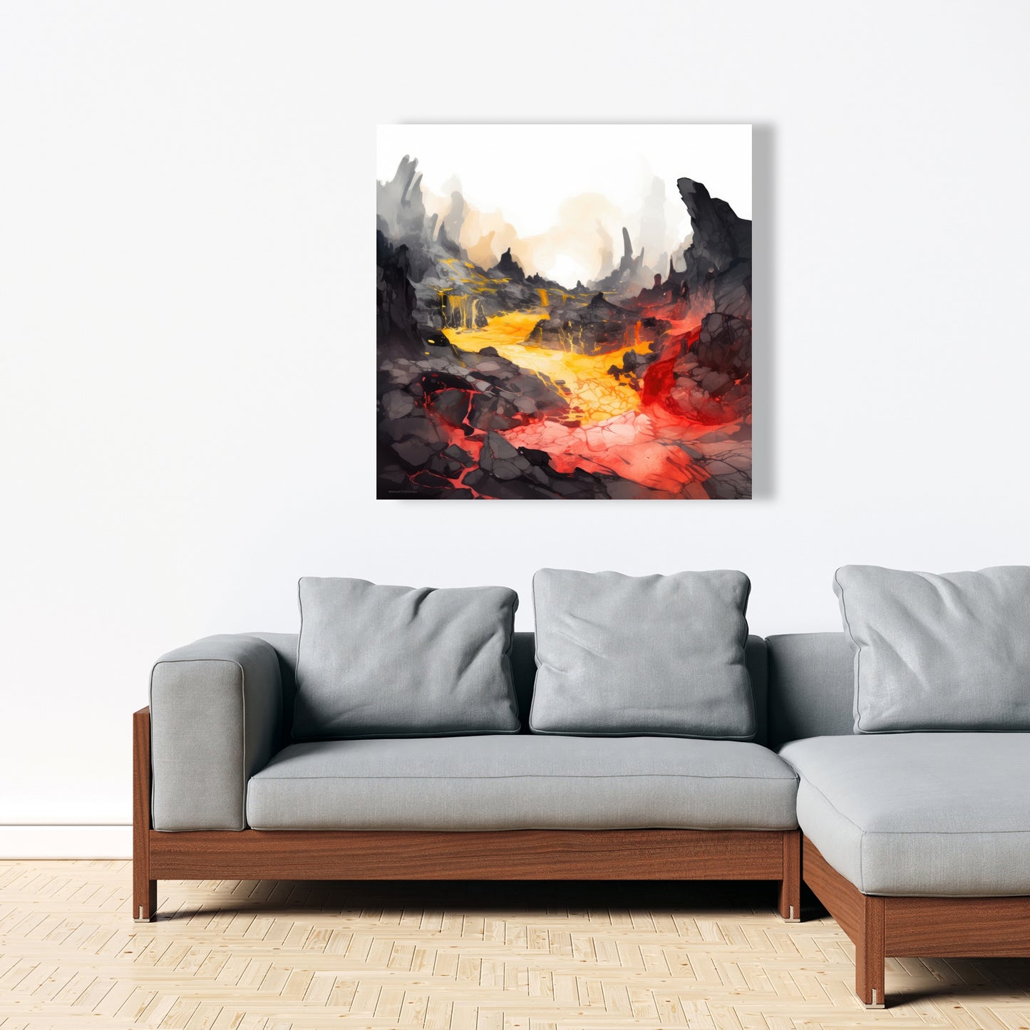 Hot and flowing - Red Canvas Art for Home Decor