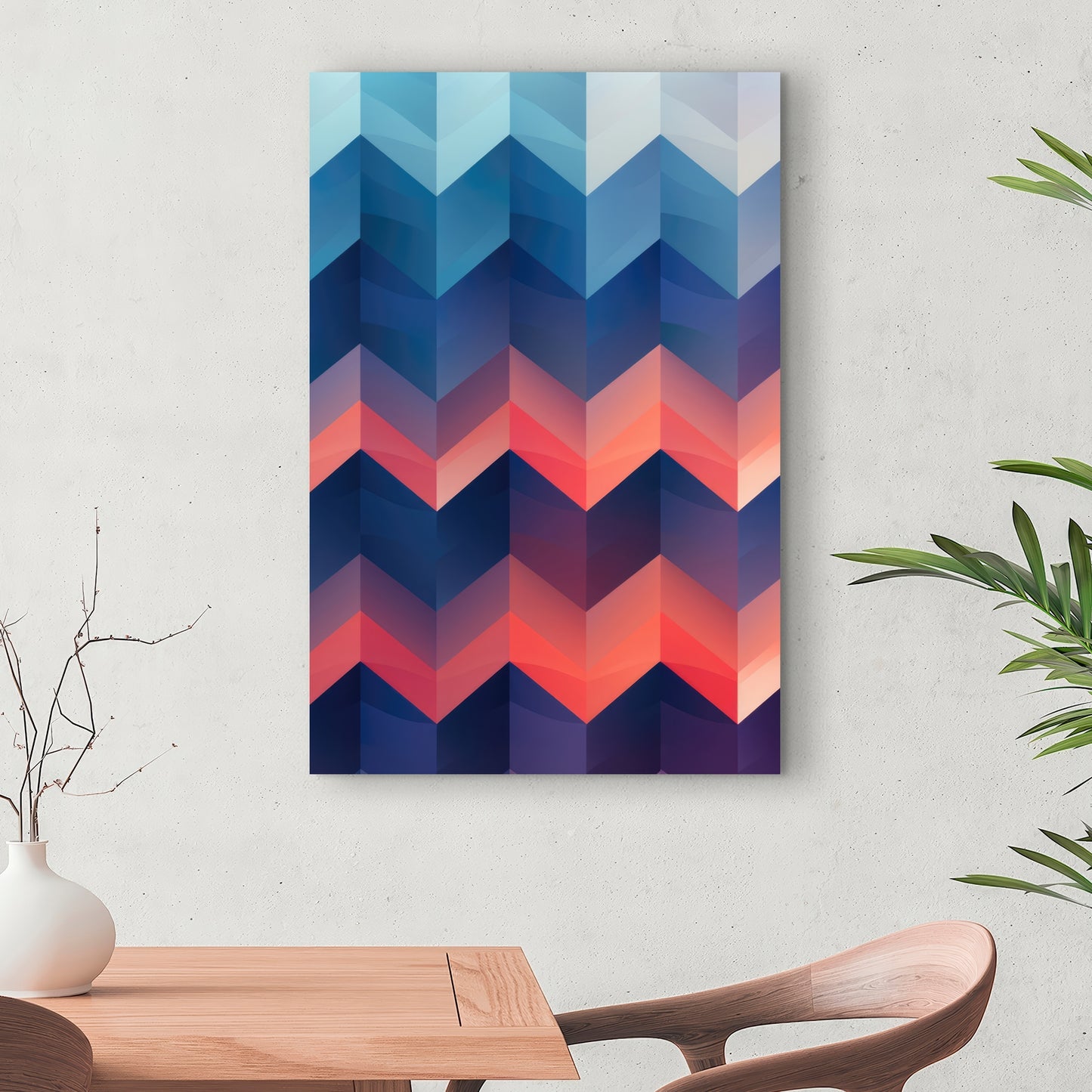 Heat Waves - Red Canvas Art for Home Decor | Vibrant Design